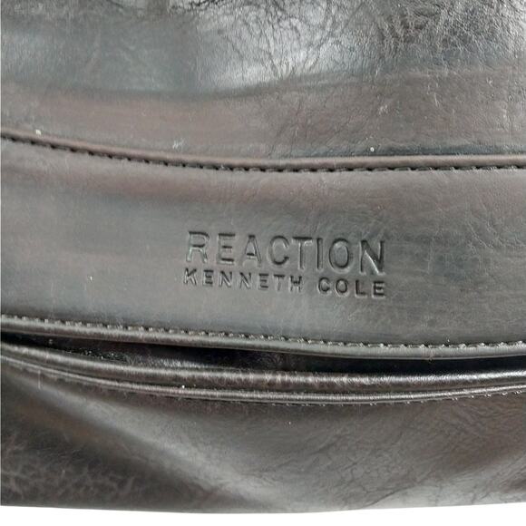 KENNETH COLE! ESPRESSO BROWN TEXTURED VEGAN LEATHER LAPTOP BAG, BRIEFCASE! - Picture 4 of 13